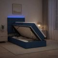 vidaXL LED úložná posteľ s matracom Modrá 100 x 200 cm Látka