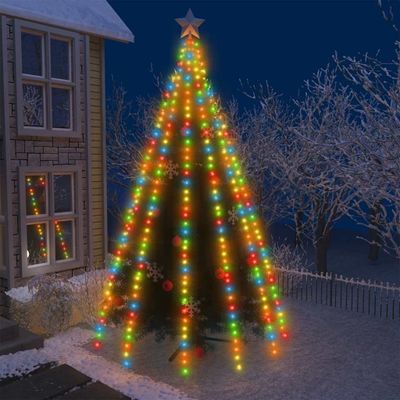 vidaXL Svetlá na stromček 500 LED, farebné 500 cm, interiér/exteriér