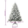 vidaXL Zasnežený umelý vianočný stromček zelený 150 cm PVC&PE