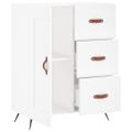 vidaXL Komoda biela 69,5x34x90 cm kompozitné drevo