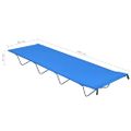vidaXL Kempingové ležadlá 2 ks 180x60x19 cm, látka oxford, oceľ, modré