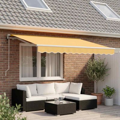 vidaXL Sklopná markíza Piesková 2,5 x 2 m látka