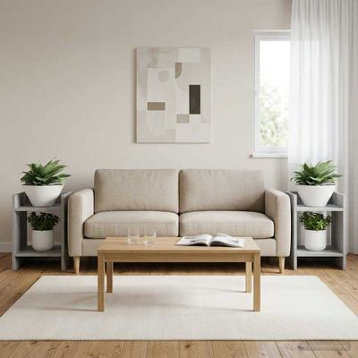 vidaXL Stojan na rastliny 2 pcs Betónovo Sivá 30 x 30 x 40 cm