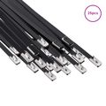 vidaXL Viazací pás na káble 25 ks 4,6 x 450 mm Čierna