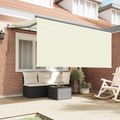 vidaXL Sklopná markíza Krémová 300 x 200 cm Polyester a hliník
