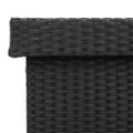vidaXL Záhradný úložný box s kolieskami čierny 160x55x75 cm polyratan