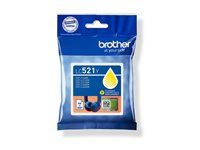 Brother LC521Y – Žltá – originálna – balenie vankúšikov – atramentová kazeta – pre Brother DCP-J1260W, DCP-J1310DW, DCP-J1313DW, DCP-J1460DW
