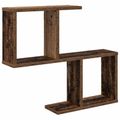 vidaXL Stenná polica Staré drevo 60 x 12 x 50,5 cm Kompozitné drevo
