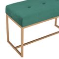 vidaXL Lavička 80 cm zelená zamatová