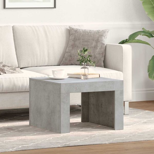 vidaXL Konferenčný stolík, betónovo sivý 50x50x35 cm, kompozitné drevo