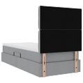 vidaXL Postel s úložným prostorem a matrací Svetlosivá 90 x 200 cm
