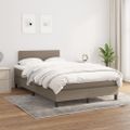 vidaXL Boxspring posteľ s matracom sivohnedý 120x200 cm látka
