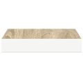 vidaXL Plávajúce nástenné police 2 ks dub a biele 23x23,5x3,8 cm MDF
