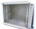 XtendLan 9U/600x450, na zeď, jednodílný, skleněné dveře, šedý Rozvadec, 19", na stenu, jednodílný, výška 9U, 600 x 450, sklenené dvere, šedý