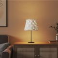 vidaXL Tienidlo na lampu biele Ø15x12 cm prútené