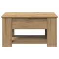 vidaXL Konferenčný stolík Artisan Dub 79x49x41 cm Upravené drevo