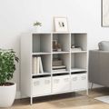 vidaXL Vysoká skrinka biela 101,5x39x103,5 cm oceľ