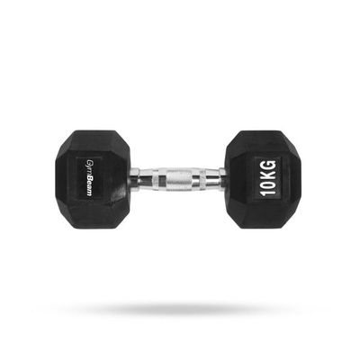Hexagonálna jednoručka - GymBeam, biela, 10 kg, oceľ