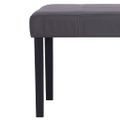 vidaXL Lavička 106 cm, sivá, umelá koža