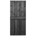 vidaXL Dvere 90x210 cm masívne borovicové drevo čierne