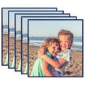 vidaXL Fotorámiky na stenu alebo stôl 5 ks modré 50x50 cm MDF