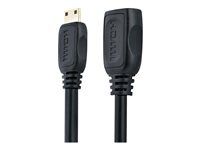 Mini HDMI to HDMI Converter - HDMI adaptér - HDMI so zdierkami (samica) do 19 pin mini HDMI Type C s pinmi (samec) - 1.3 cm - tienený - čierna - pre P/N: HDMM30CM