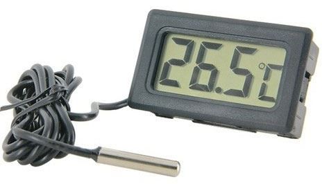 Digitálny teplomer TPM-10 so sondou 1 m, čierny