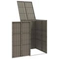 vidaXL Kôš na odpadky Sivá 65 x 80 x 115 cm Polyetylén