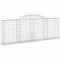 vidaXL Oblúkové gabiónové koše 8ks 300x30x100/120cm pozinkované železo