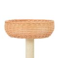 vidaXL Škrabadlo pre mačky so sisalovými stĺpikmi, prírodné, vŕba