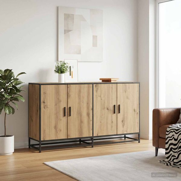 vidaXL Servírovacia skriňa Dub artisan 134 x 35 x 76 cm