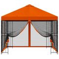 vidaXL Záhradný altánok so bočnými stenami 3 x 3 m Oranžová