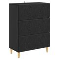 vidaXL Zásuvkový kabinet Čierna 66 x 34,5 x 90 cm Kompozitné drevo