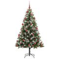 vidaXL Umelý vianočný stromček s umelým snehom 300 LED Teplá biela