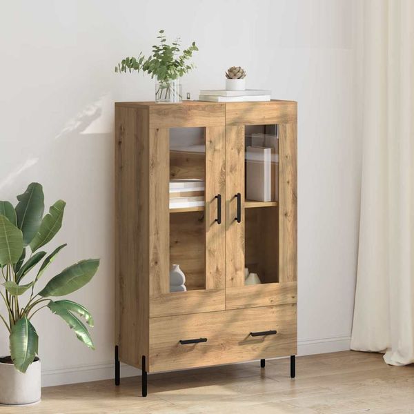 vidaXL Highboard so zásuvkou Corona Remeselný dub 69,5 x 31 x 115 cm