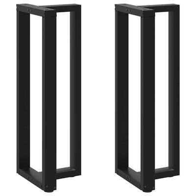 vidaXL Nohy barového stola v tvare T, 2 ks, čierne, 50x35x(110-111) cm, oceľové