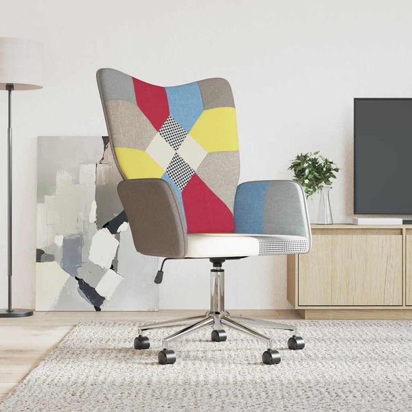vidaXL Relaxačné kreslo patchwork látkové