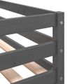 vidaXL Poschodová posteľ závesy bielo-čierna 90x200cm masívna borovica