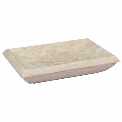 vidaXL Umývadlo krémové 50x35x10 cm mramor