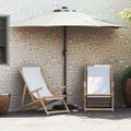 vidaXL Záhradný slnečník 294 x 150 x 224 cm Polyester a oceľ Piesková