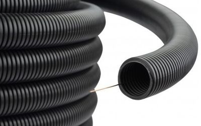 Rúrka ohybná inštalačná RKGS 25/19mm flexibilná samozhášavá 750N PVC UV čierna 50m Rúrka ohybná inštalačná RKGS 25/19mm flexibilná samozhášavá 750N PVC UV čierna 50m