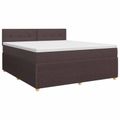 vidaXL Posteľ boxspring s matracom Tmavohnedá 160 x 200 cm Látka
