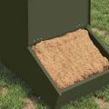 vidaXL Feeder pre prasatá Olivová zelená 55 x 38 x 76 cm 20 kg
