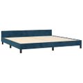vidaXL Rám postele bez matraca tmavomodrý 200x200 cm zamat