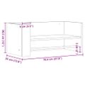 vidaXL Nástenná polica tmavý dub 70,5x35x30,5 cm kompozitné drevo