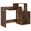 vidaXL Stôl Dymová dub 120,5 x 44 x 88,5 cm Kompozitné drevo