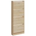 vidaXL Botník dubový 59x17x150 cm spracované drevo