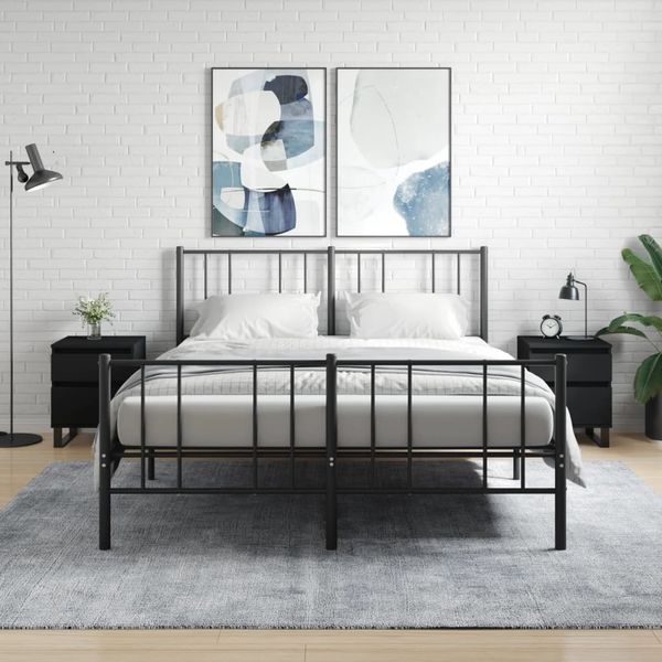 vidaXL Nočné stolíky 2 ks čierne 40x35x50 cm kompozitné drevo
