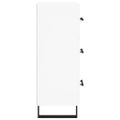 vidaXL Komoda biela 34,5x34x90 cm spracované drevo