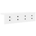 vidaXL Vešiak na stenu Nástenná montáž Biela 40 x 10,5 x 10,5 cm